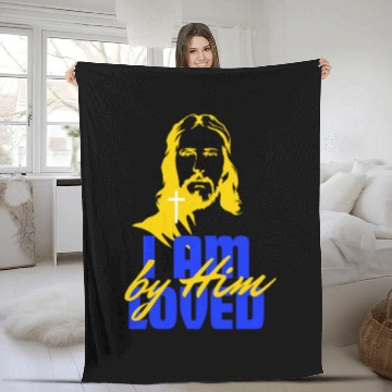 Discover Loved by Him Fleece Blankets