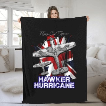 Discover The Hawker Hurricane British single-seater monopla Fleece Blankets