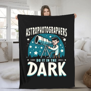 Discover Astrophotography Astronomy Space Camera Star Watch Fleece Blankets