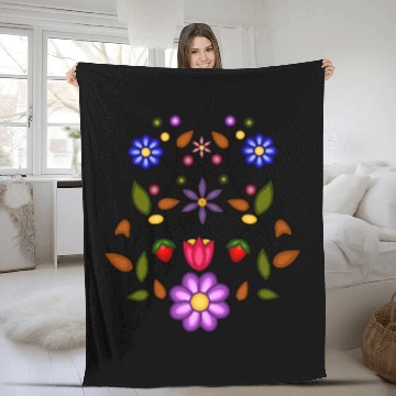 Discover Native Ojibwe Floral with Anishinaabe Flowers Fleece Blankets