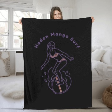 Discover Haden Mango Surfer Girl Fleece Blankets