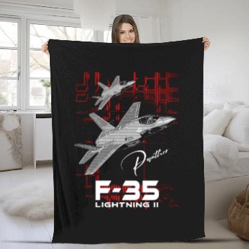 Discover Lockheed Martin F-35 Lightning II Fleece Blankets