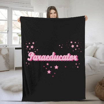 Discover Mummy's work funny Mom Teacher Paraeducator Fleece Blankets