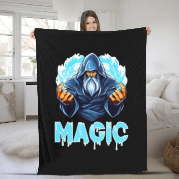 Discover Fantasy Wizard Magic Mystical Sorcerer for a Fleece Blankets