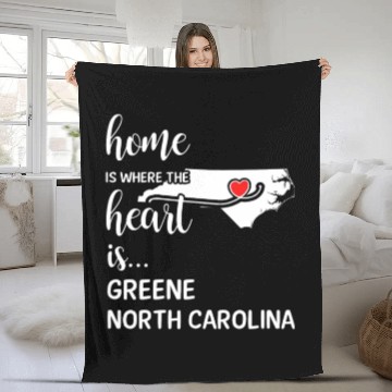 Discover Greene County North Carolina Is Where My Heart Is Fleece Blankets