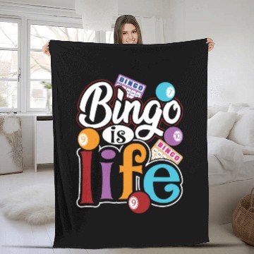 Discover Bingo Is Life Bingo Player Bingo Caller Fleece Blankets