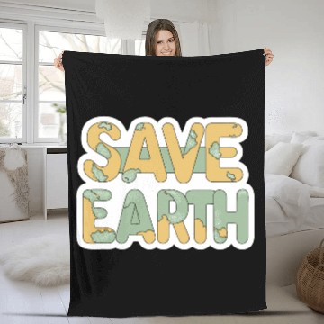 Discover Save Earth be an Eco-Warrior Fleece Blankets