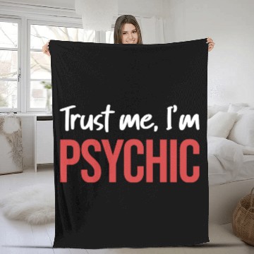 Discover Trust Me, I'm Psychic Celestial Card Decks Fleece Blankets