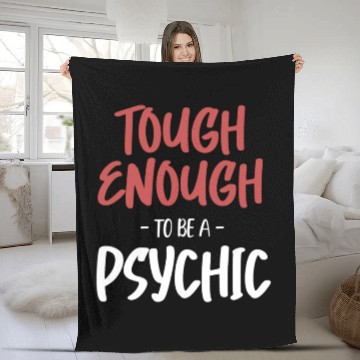 Discover Tough Enough To Be A Psychic Celestial Card Fleece Blankets
