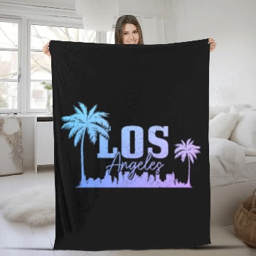 Discover Los Angeles California LA Gift Fleece Blankets