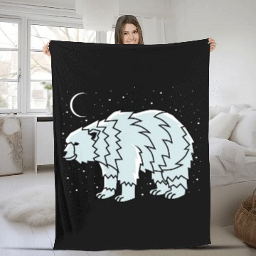 Discover Tribal Polar Bear Indigenous Gift Fleece Blankets
