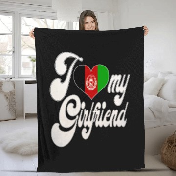 Discover AfghanI Love My Afghanistan Girlfriend Fleece Blankets