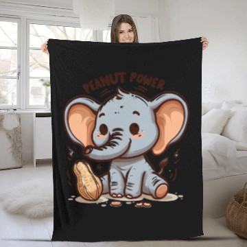 Discover Baby Elephant: Peanut Power Fleece Blankets