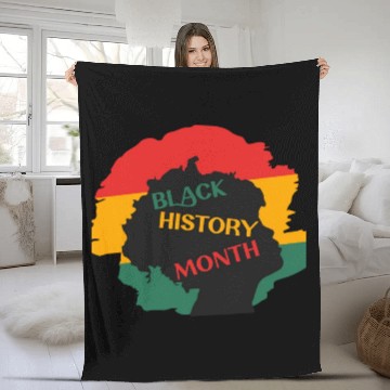 Discover Black history month. African American woman Fleece Blankets