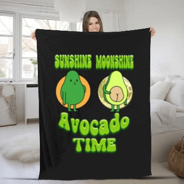 Discover Avocado Time Fleece Blankets