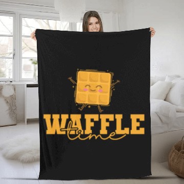 Discover Waffle Time Favorite Food Fleece Blankets