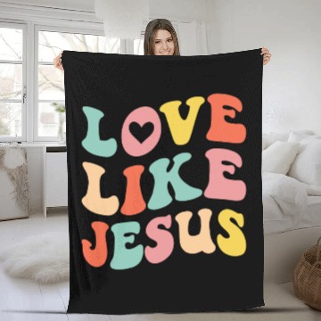 Discover Love like Jesus Love God Christian Fleece Blankets