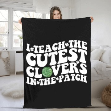 Discover I Teach The Cutest Clovers In The Patch Disco Ball Fleece Blankets
