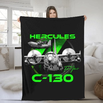 Discover C-130 Hercules Military Aircraft Fleece Blankets
