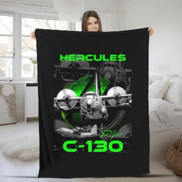 Discover C-130 Hercules Military Aircraft Fleece Blankets