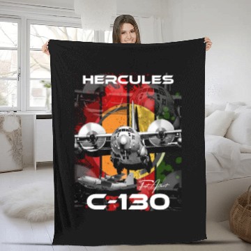 Discover C-130 Hercules Military Aircraft Fleece Blankets