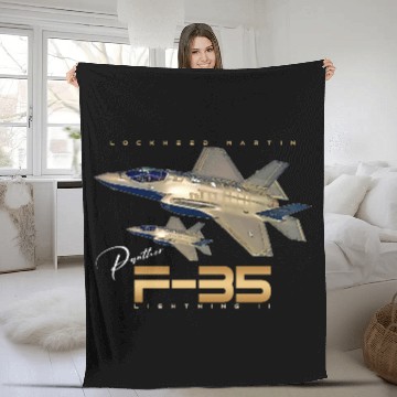 Discover Lockheed Martin F-35 Lightning II Fleece Blankets