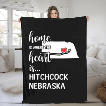 Discover Hitchcock County Nebraska Is Where My Heart Is Fleece Blankets