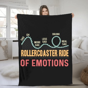 Discover Ride of Emotions Fearless or Brave Gift Fleece Blankets