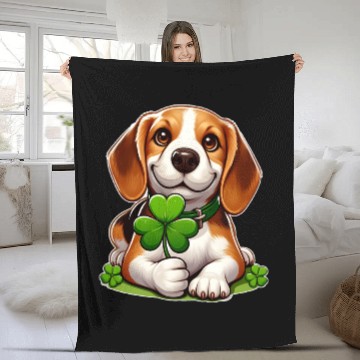 Discover St. Patrick's Day Beagle Fleece Blankets