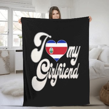 Discover CRI Love My Costa Rican Girlfriend Fleece Blankets