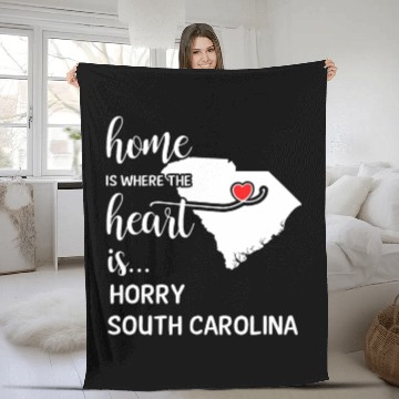Discover Horry County South Carolina Is Where My Heart Is Fleece Blankets