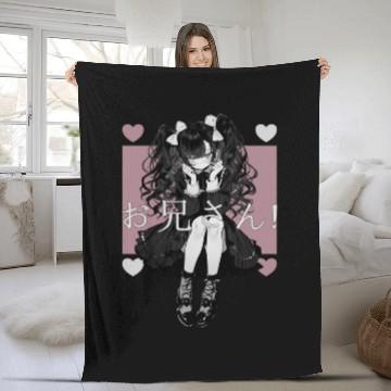 Discover Gothic Maid Anime Harajuku Yami Kawaii Aesthetic Fleece Blankets