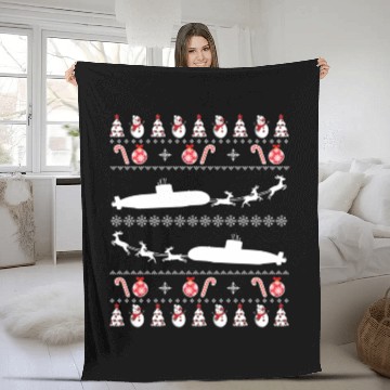 Discover Submarine Service Submariner Ugly Fleece Blankets