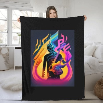 Discover Dance Through Spectrum Immerse in Color and sound Fleece Blankets