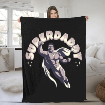 Discover Superdaddy Dad Hero: Ideal Father's Day Gift Fleece Blankets