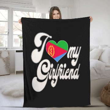 Discover EritreaI Love My Eritrean Girlfriend Fleece Blankets