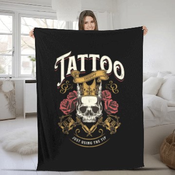 Discover Tattoo Therapy Just Using The Tip Fleece Blankets