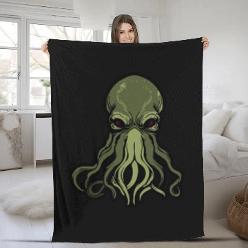 Discover Cthulhu! The Stars are finally right! Fleece Blankets