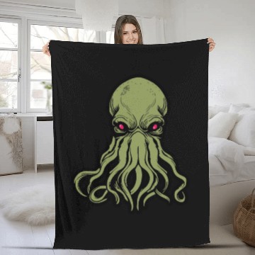 Discover Cthulhu! The Stars are finally right! Fleece Blankets
