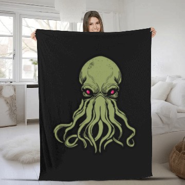 Discover Cthulhu! The Stars are finally right! Fleece Blankets