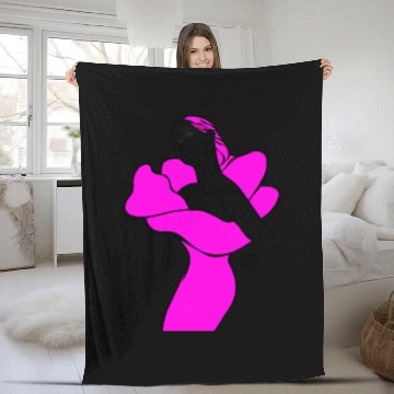 Discover Flower Girl Pink Fleece Blankets