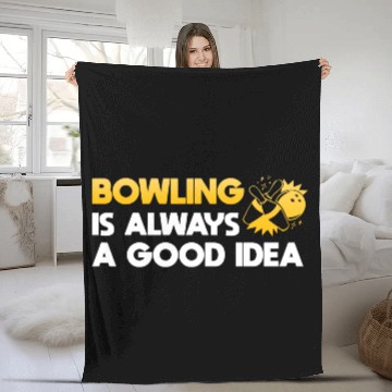 Discover Bowling Lover Bowling Player Fleece Blankets