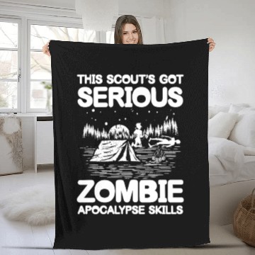 Discover This Scout's Got Serious Zombie Skills Fleece Blankets