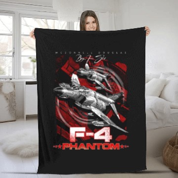 Discover F-4 Phantom Us Air Force Fighter jet Fleece Blankets