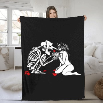 Discover Occult Lover Death Card Goth Satanist Gothic Fleece Blankets