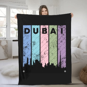 Discover Dubai Love City Fleece Blankets