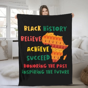 Discover Honoring Past Inspiring Future Black History Month Fleece Blankets