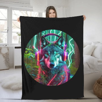 Discover Electric Wilderness Glow 1 Fleece Blankets