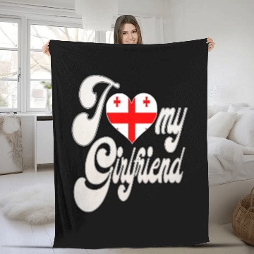 Discover GeorgiaI Love My Georgian Girlfriend Fleece Blankets