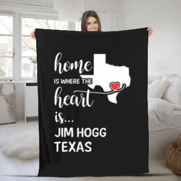 Discover Jim Hogg County Texas Is Where My Heart Is Gift Fleece Blankets